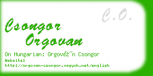 csongor orgovan business card